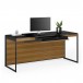 BDI Sequel 20 6101 Desk and 6117 Multi Cabinet, Natural Walnut Black - styled desk