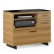 BDI Sequel 20 6101 Desk and 6117 Multi Cabinet, Natural Walnut Black - styled cabinet