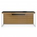 BDI Sequel 20 6101 Desk and 6117 Multi Cabinet, Natural Walnut Nickel - desk