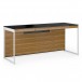 BDI Sequel 20 6101 Desk and 6117 Multi Cabinet, Natural Walnut Nickel - desk