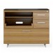 BDI Sequel 20 6101 Desk and 6117 Multi Cabinet, Natural Walnut Nickel - cabinet