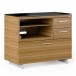 BDI Sequel 20 6101 Desk and 6117 Multi Cabinet, Natural Walnut Nickel - cabinet