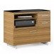 BDI Sequel 20 6101 Desk and 6117 Multi Cabinet, Natural Walnut Nickel - cabinet