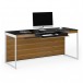 BDI Sequel 20 6101 Desk and 6117 Multi Cabinet, Natural Walnut Nickel - desk styled