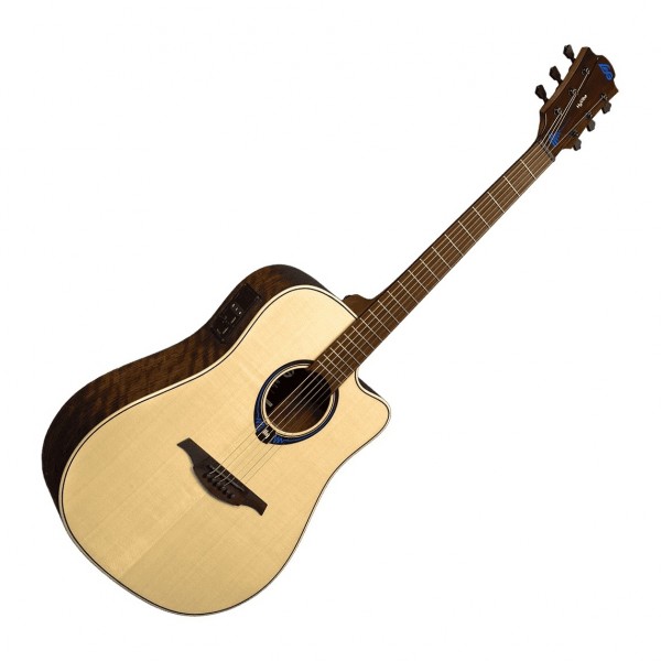 Lag Hyvibe 20 Dreadnought Acoustic Smart Guitar, Natural Gloss