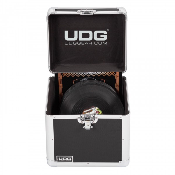 UDG Ultimate Vinyl Record Case, Silver - Front Open (Records Not Included)