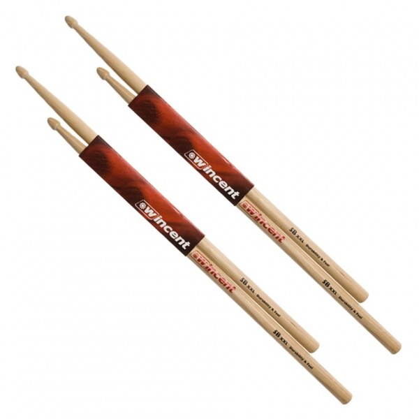 Wincent Hickory Standard XXL 5B Drumsticks, 2pk