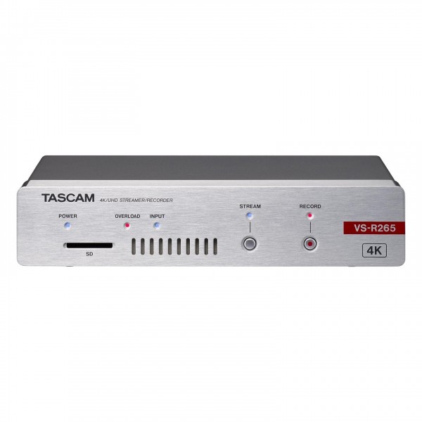 Tascam VS-R265 - 4K UHD Video Streamer and Recorder Front Panel