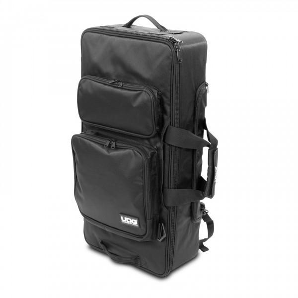 UDG Ultimate Midi Controller Backpack Large, Black/Orange MK2 - Angled Closed