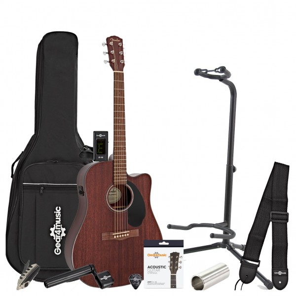 Fender CD-60SCE Electro Acoustic, Mahogany & Complete Accessory Pack