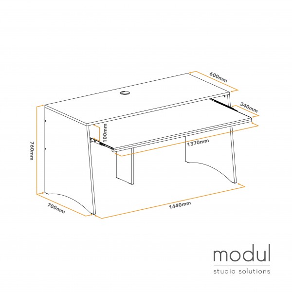 modul Modular Studio Home Studio System, Walnut