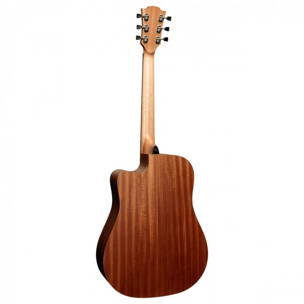 Lag Tramontane 70 T70DC-NAT Dreadnought Acoustic, Natural Satin - Back