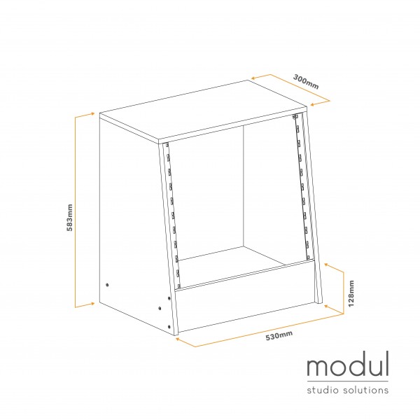 modul Studio Rack Cabinet, Walnut