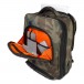 BackPack Slim, Black Camo/Orange - Angled Open (Devices and Accessories Not Included)