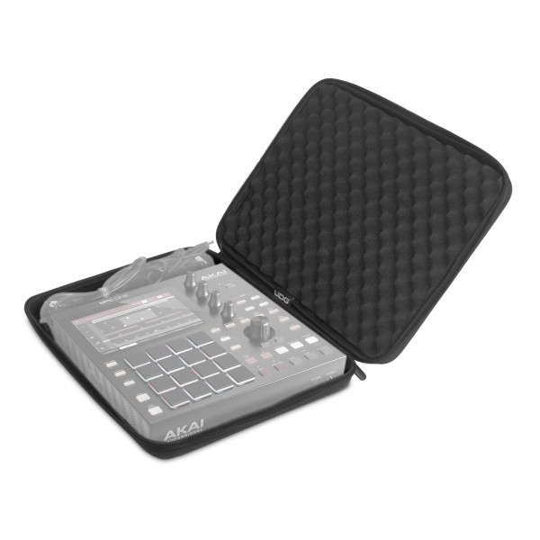 UDG Creator Akai MPC One Hardcase, Black - Angled Open (MPC One Not Included)