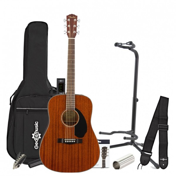 Fender CD-60S Dreadnought Acoustic Mahogany & Complete Accessory Pack