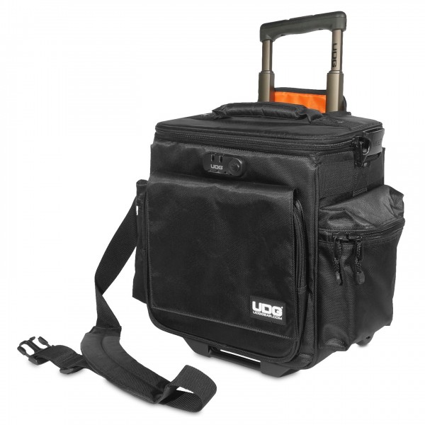 UDG SlingBag Trolley Deluxe MK2, Black/Orange Inside - Angled