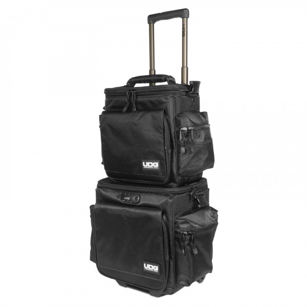 UDG Ultimate SlingBag Trolley Set Deluxe MK2, Black/Orange Inside  - Angled