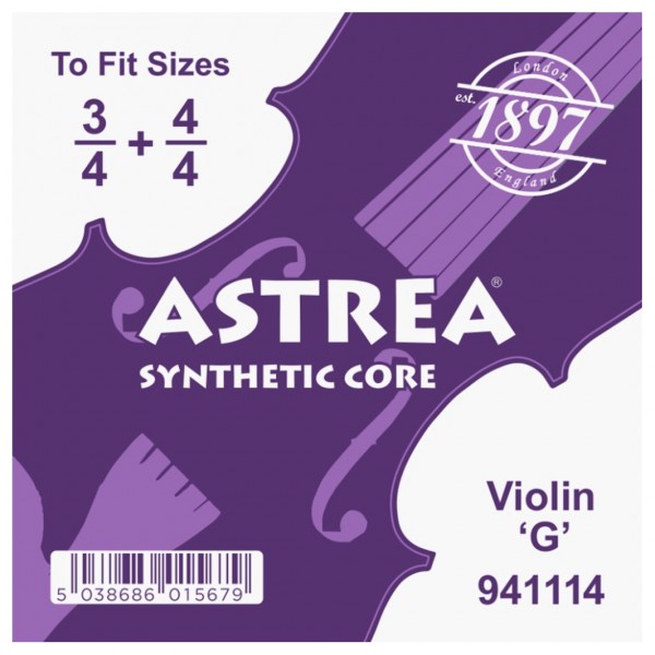 Astrea Synthetic Violin G String, 3/4 - 4/4 Size