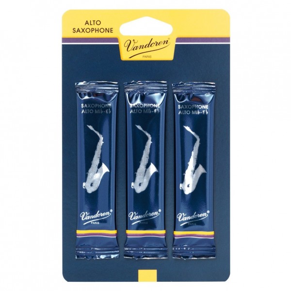 Vandoren Traditional Alto Saxophone Reeds, Strength 3 (3 Pack)