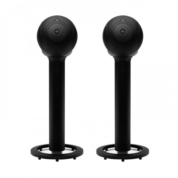 Devialet Tree Phantom I Stands (Pair), Matte Black Front View 2
