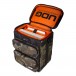 UDG Ultimate Digital Trolley To Go, Black Camo/Orange - Angled Open (Records and Laptop Not Included)
