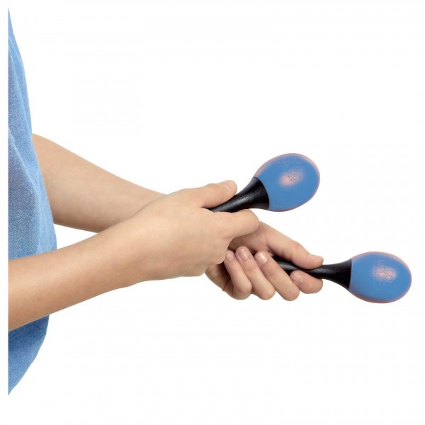 Nino by Meinl 6" Egg Maracas, Pair, Sky Blue - In use