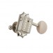 Gibson Deluxe White Button Tuner Set, Vintage Nickel - single with screw