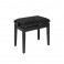 Stagg Hydraulic Piano Bench, Black Velvet, Matte Black