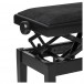 Stagg Hydraulic Piano Bench, Black Velvet, Matte Black mechanism