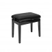 Stagg Hydraulic Piano Bench, Black Vinyl, Gloss Black