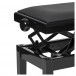 Stagg Hydraulic Piano Bench, Black Vinyl, Gloss Black Mechanism