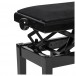 Stagg Hydraulic Piano Bench, Black Velvet, Gloss Black Mechanism