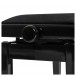 Stagg Hydraulic Piano Bench, Black Velvet, Gloss Black Adjustable