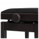 Stagg Hydraulic Piano Bench, Black Velvet, Matte Rosewood Adjustable