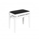 Stagg Hydraulic Piano Bench, Black Velvet, Matte White