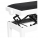 Stagg Hydraulic Piano Bench, Black Velvet, Matte White Mechanism