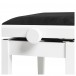 Stagg Hydraulic Piano Bench, Black Velvet, Matte White Adjustable