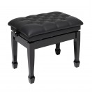 Stagg Concert Hydraulic Piano Bench, Black Vinyl, Gloss Black