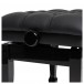 Stagg Concert Hydraulic Piano Bench, Black Vinyl, Gloss Black Adjustable