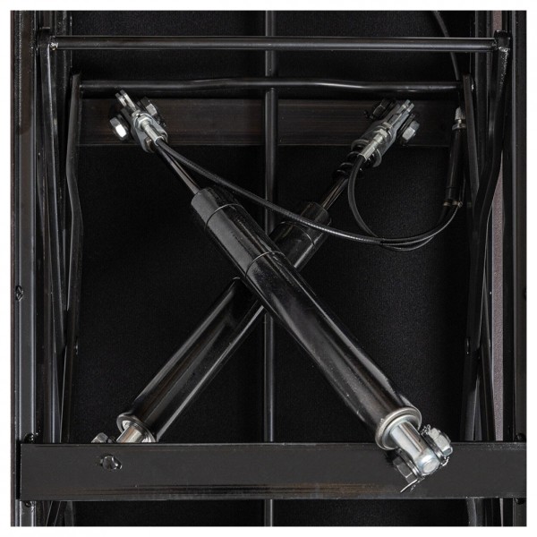 Stagg Concert Hydraulic Piano Bench, Black Vinyl, Gloss Black Hydraulics