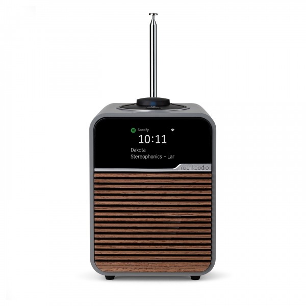 Ruark Audio R1S Smart Radio, Mid Grey Front View 2