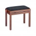 DISC Stagg Adjustable Piano Bench, Black Velvet, Matte Mahogany