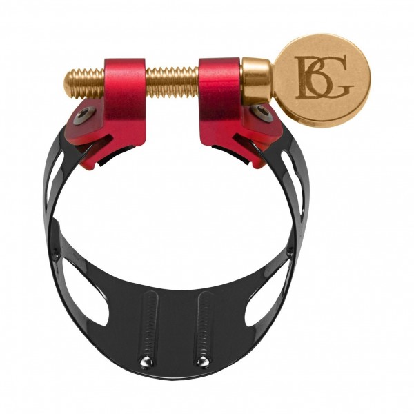 BG Tenor Saxophone Ligature Duo Metal, Black Lacquered at Gear4music