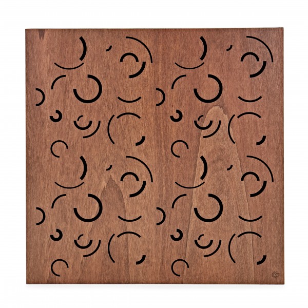 G4M Acoustics Curves 60 x 60cm Panel, Walnut