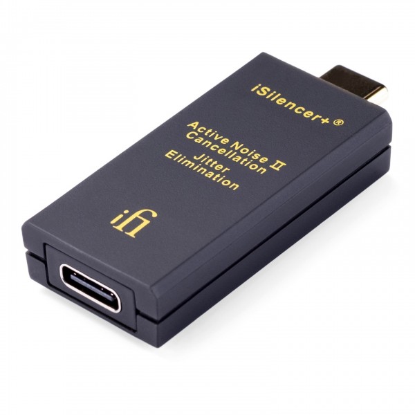 iFi iSilencer+ USB Noise Filter, USB-C to USB-C - Angled Flat