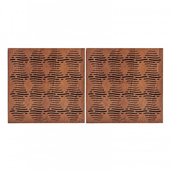 G4M Acoustics Waves 60 x 42cm Corner Panel, Walnut, Pair