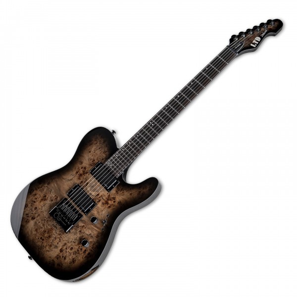 ESP LTD TE-1000 Evertune Bridge, Charcoal Burst - Angled