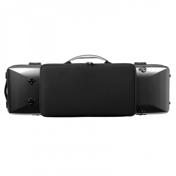 BAM 2018XL Hightech Oblong Violin Case, Silver Carbon Back