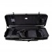 BAM 5301XL Hightech Oblong Viola Case, Black Lazure Open